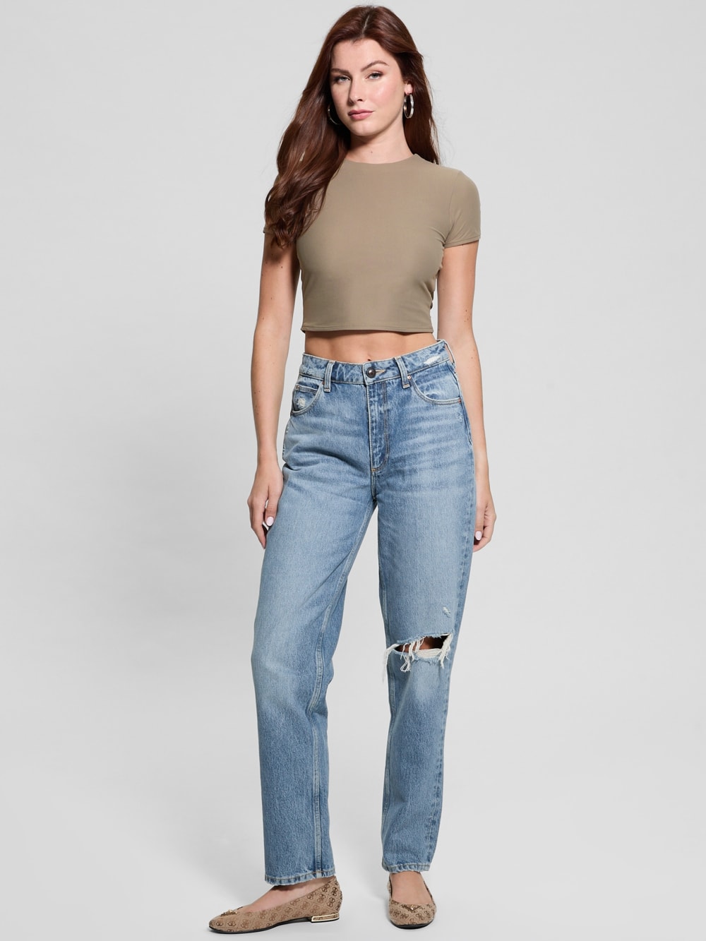 Rene Second Skin Crop Tee - Guess