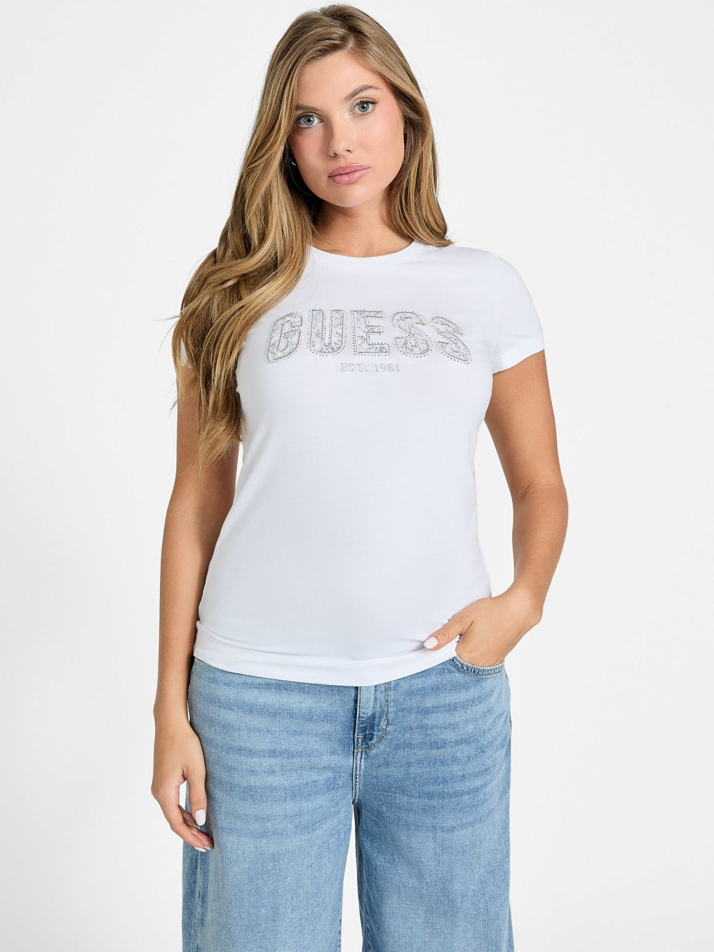 Eco Lace Signature Logo Tee - Guess