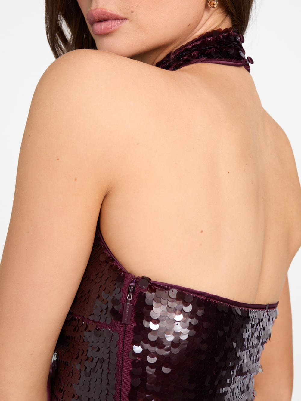 Misty Sequin Halter Top - Guess