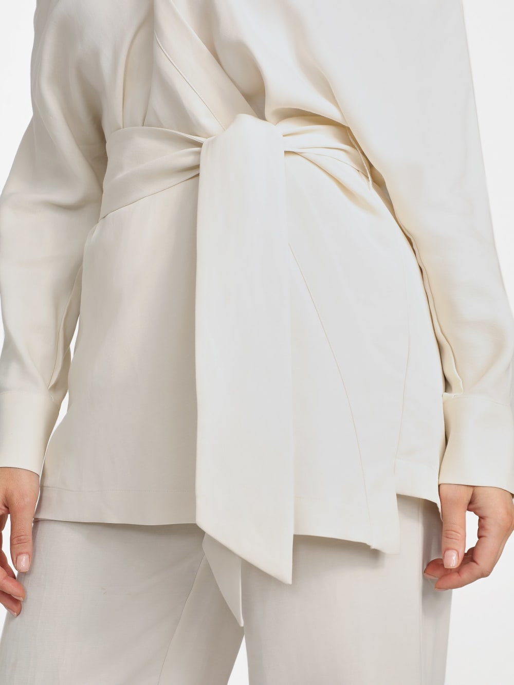 Eco Greta Linen-Blend Wrap Tunic - Guess