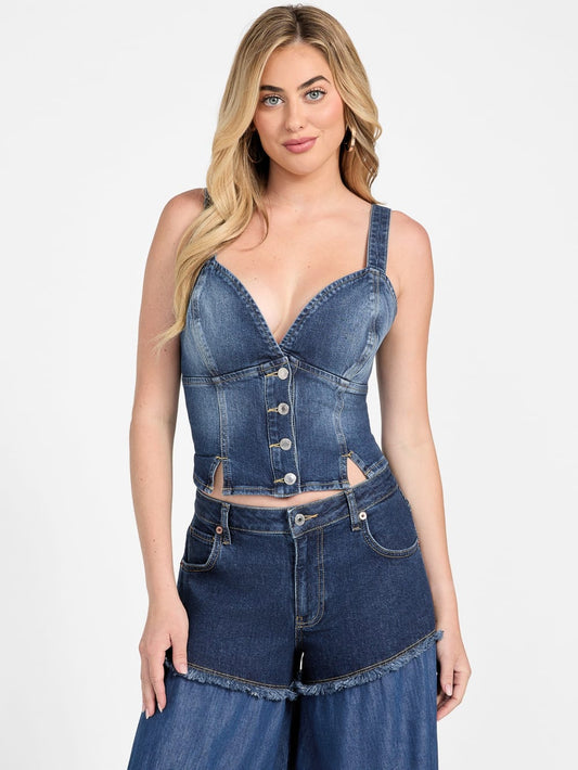 Cathy Denim Bustier - Guess