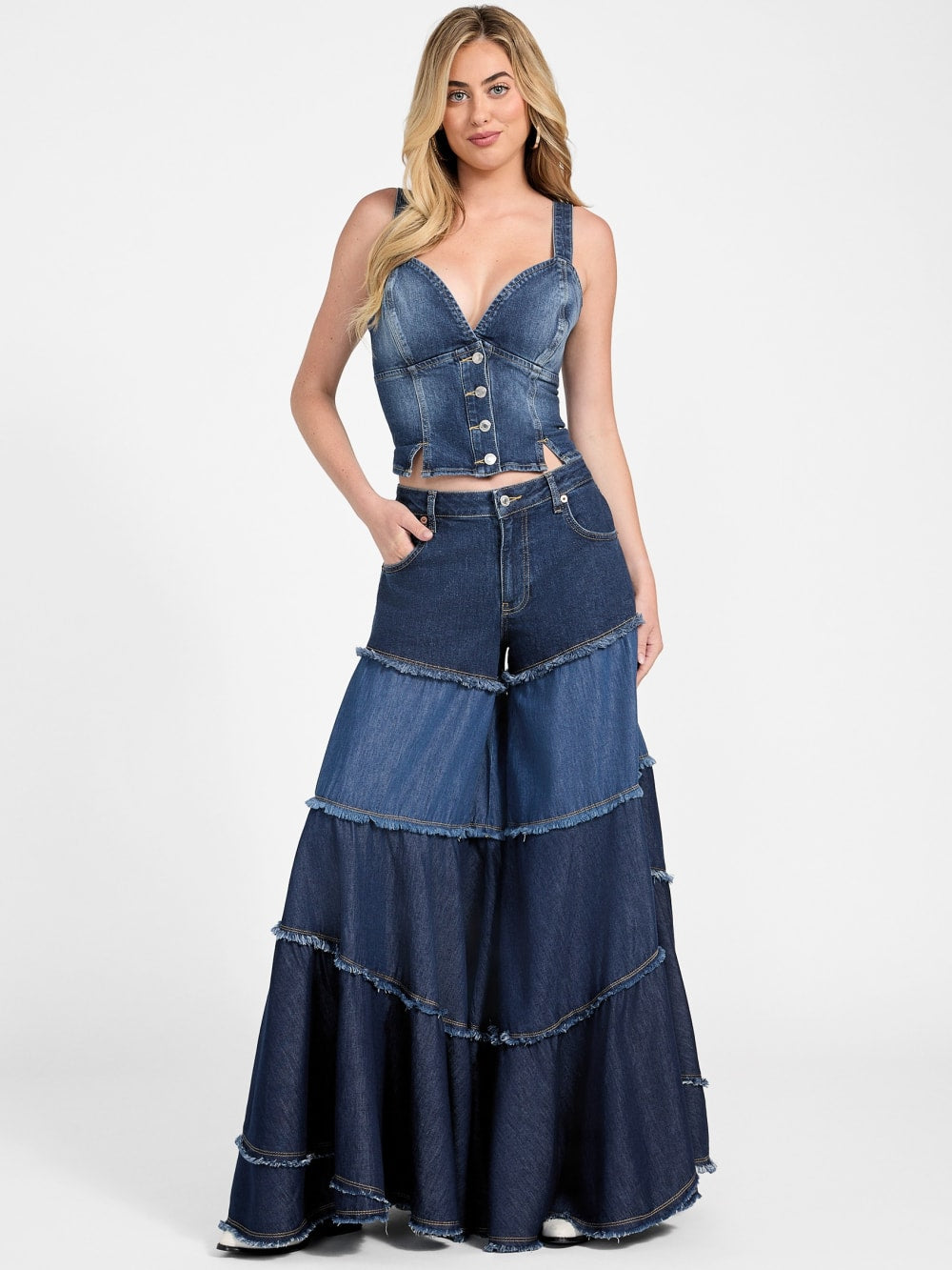Cathy Denim Bustier - Guess