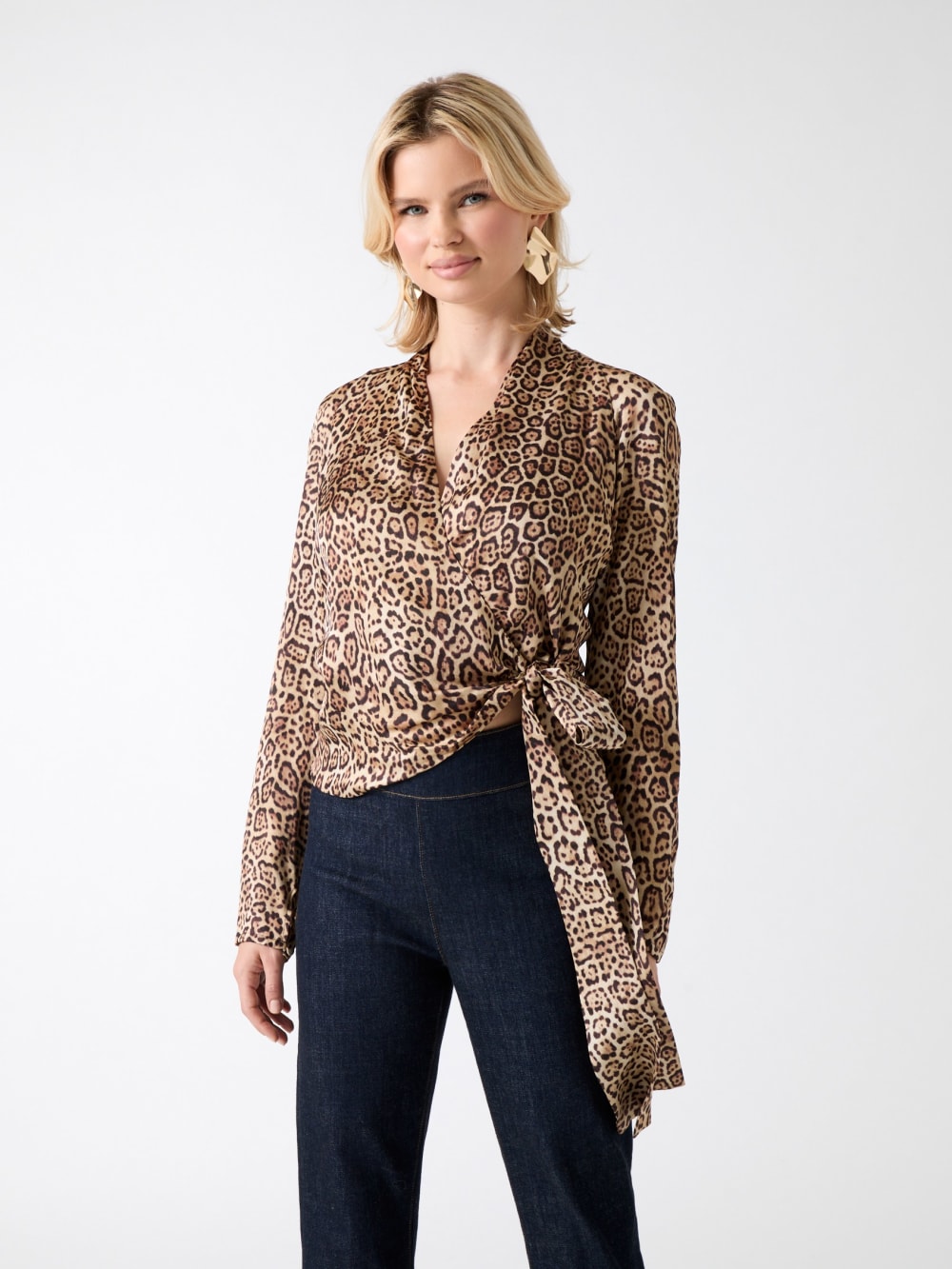 Eco Alanis Printed Wrap Blouse - Guess