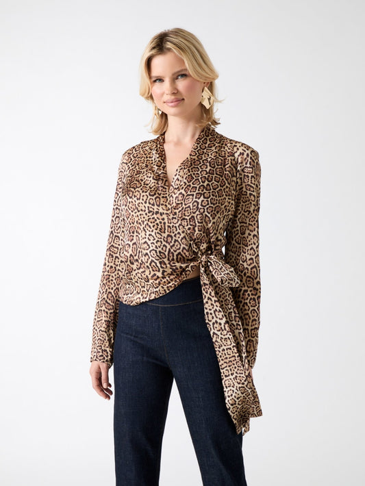Eco Alanis Printed Wrap Blouse - Guess