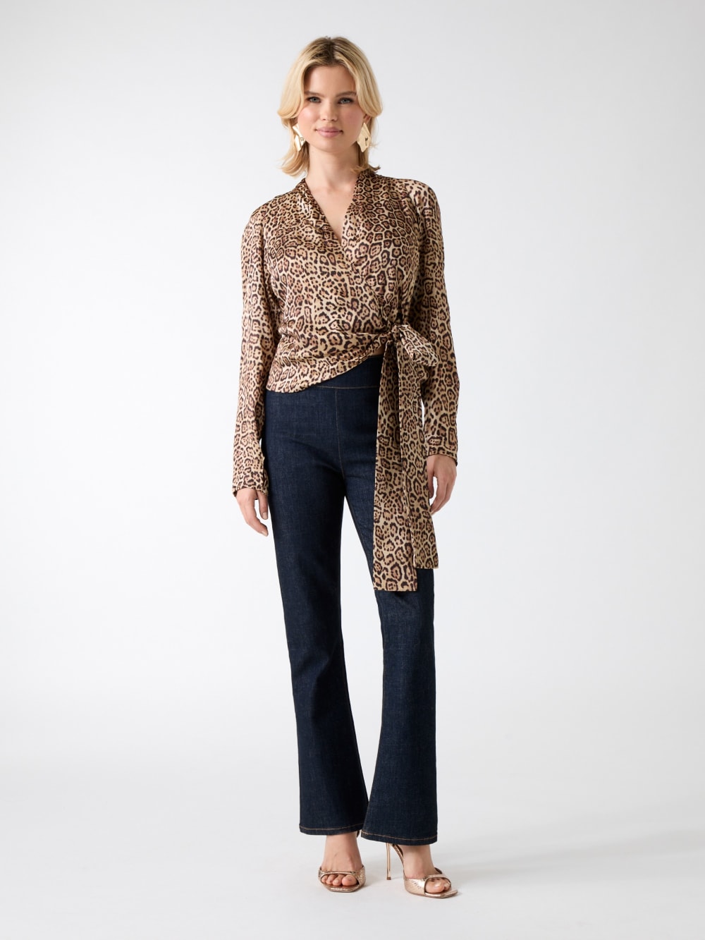 Eco Alanis Printed Wrap Blouse - Guess