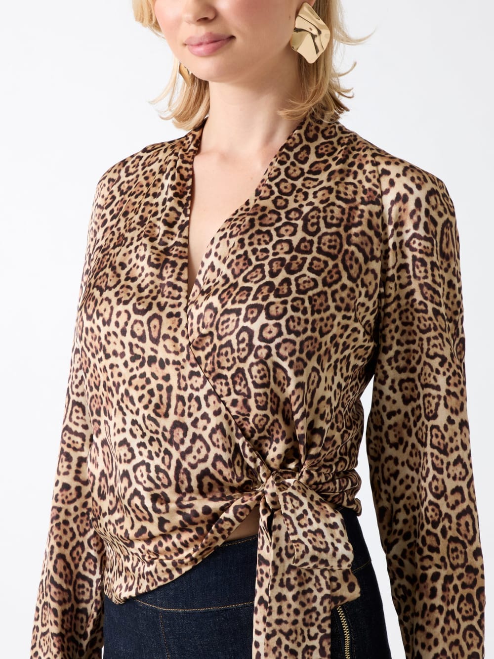 Eco Alanis Printed Wrap Blouse - Guess