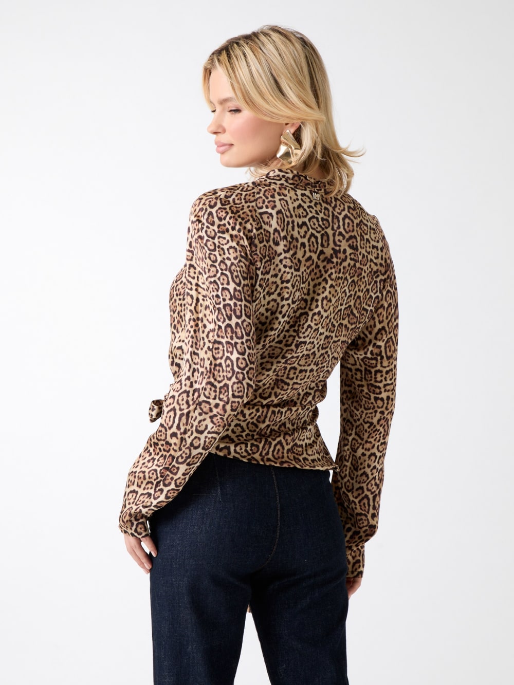Eco Alanis Printed Wrap Blouse - Guess