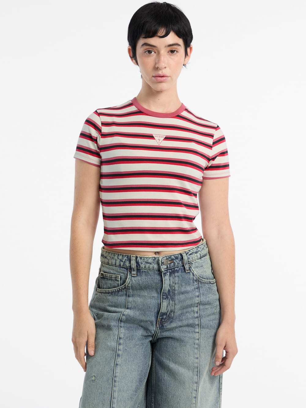 Eco GUESS Originals Core Striped Baby Tee - Guess