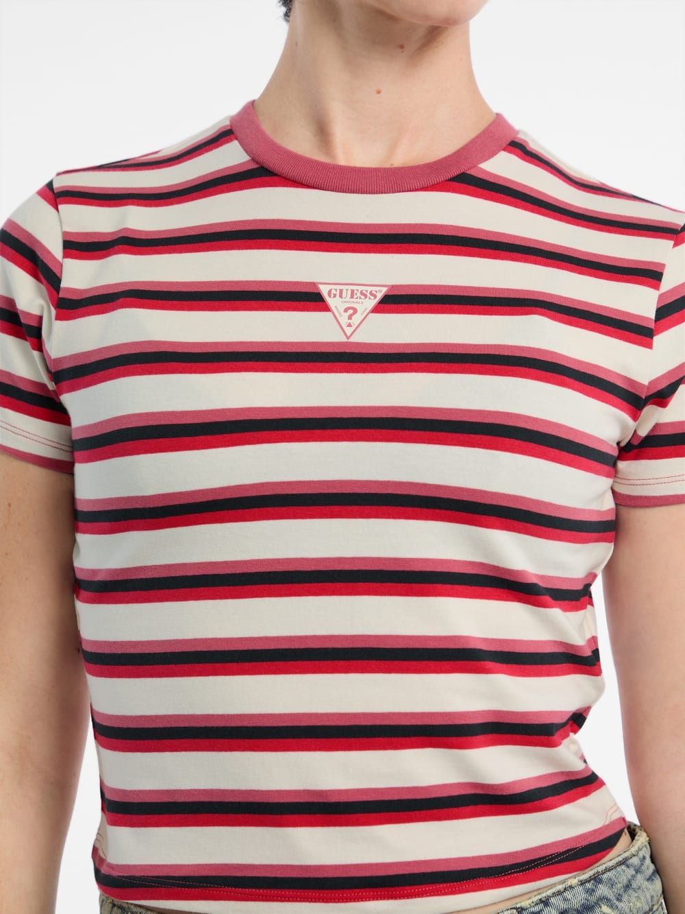 Eco GUESS Originals Core Striped Baby Tee - Guess