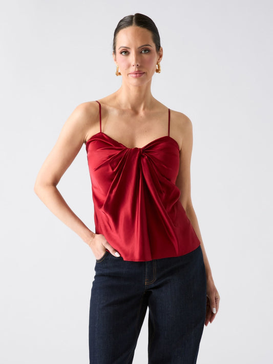 Aretha Satin Twisted Top - Guess