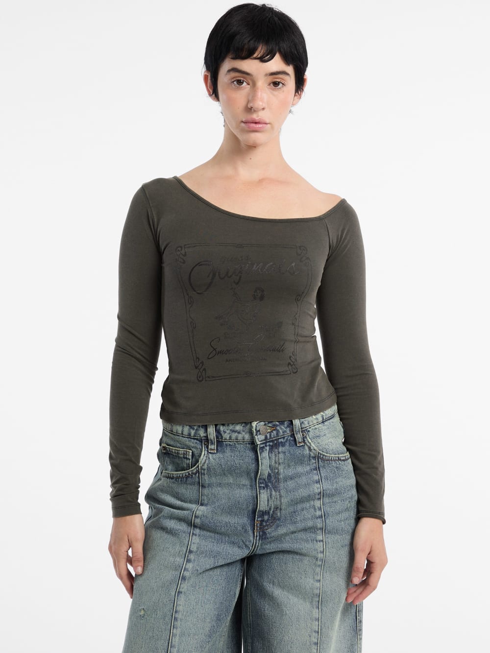 GUESS Originals Off-the-Shoulder Tee - Guess