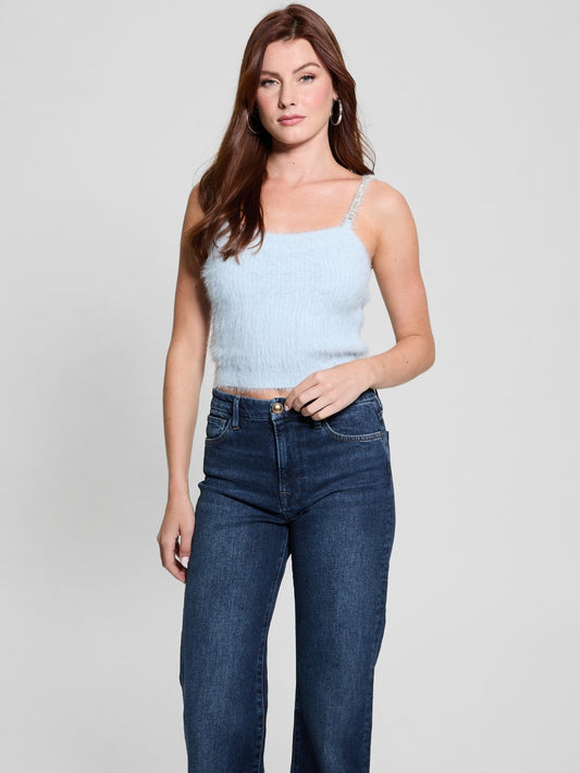 Keyla Fuzzy Sweater Crop Cami - Guess