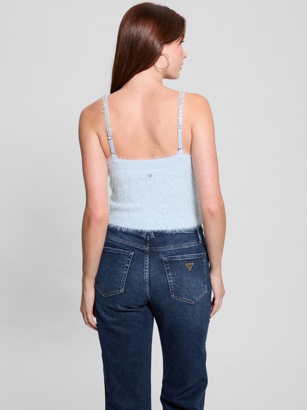 Keyla Fuzzy Sweater Crop Cami - Guess