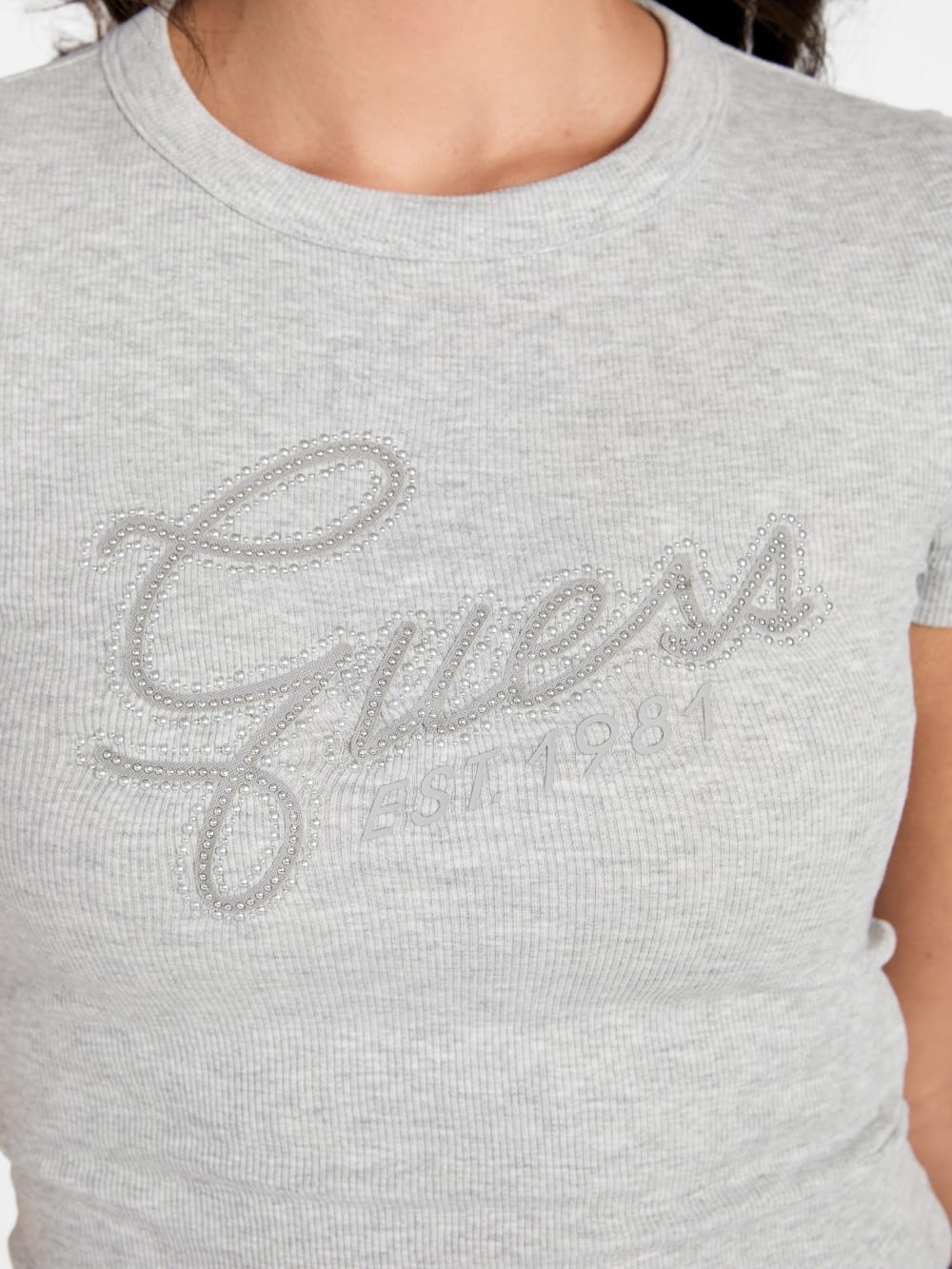 Logo Rhinestones t-shirt - Guess