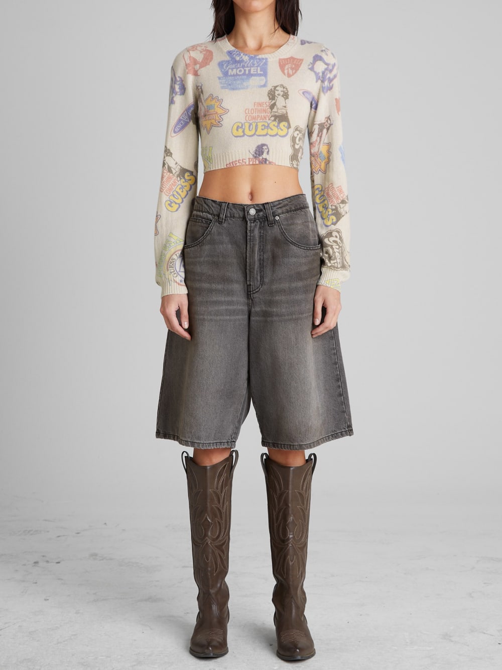 Printed Cashmere Sweater - Guess