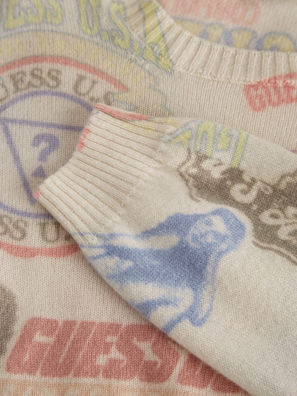 Printed Cashmere Sweater - Guess