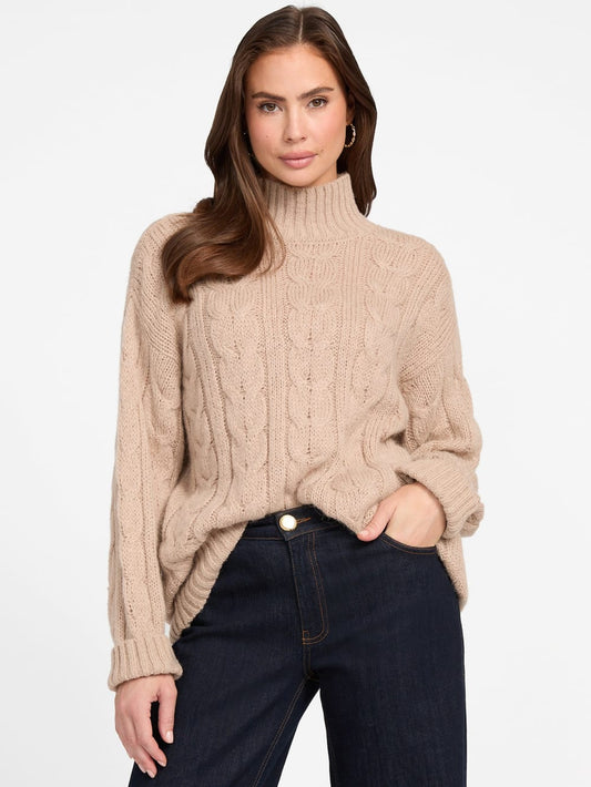 Aida Maxi Cable-Knit Sweater - Guess