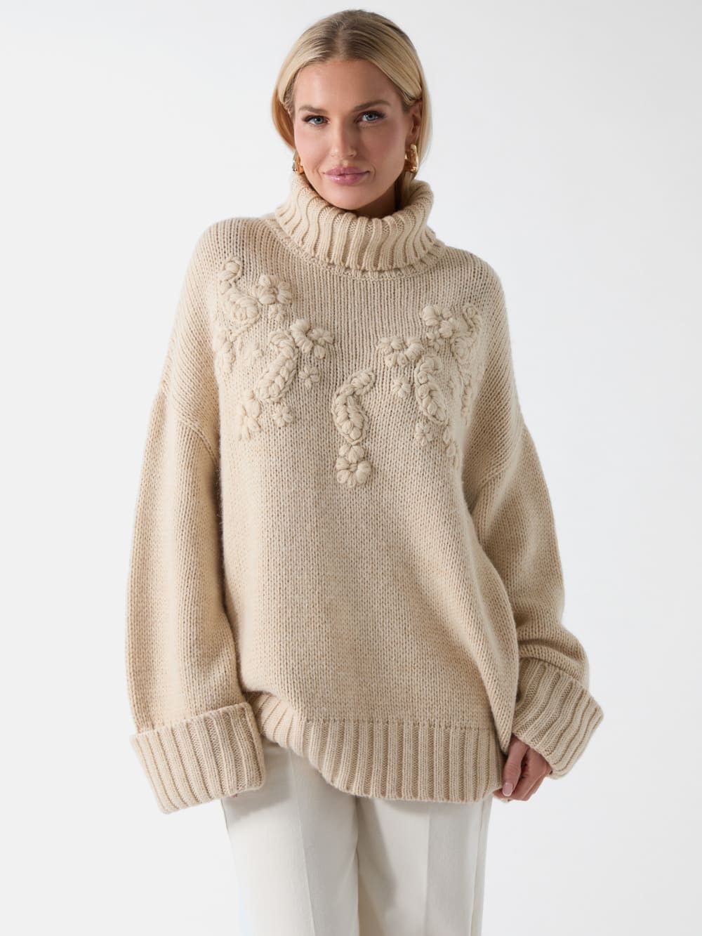 Ahlam Turtleneck Embroidered Sweater - Guess