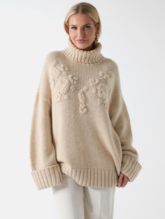 Ahlam Turtleneck Embroidered Sweater - Guess