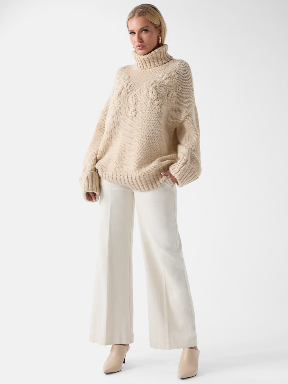 Ahlam Turtleneck Embroidered Sweater - Guess