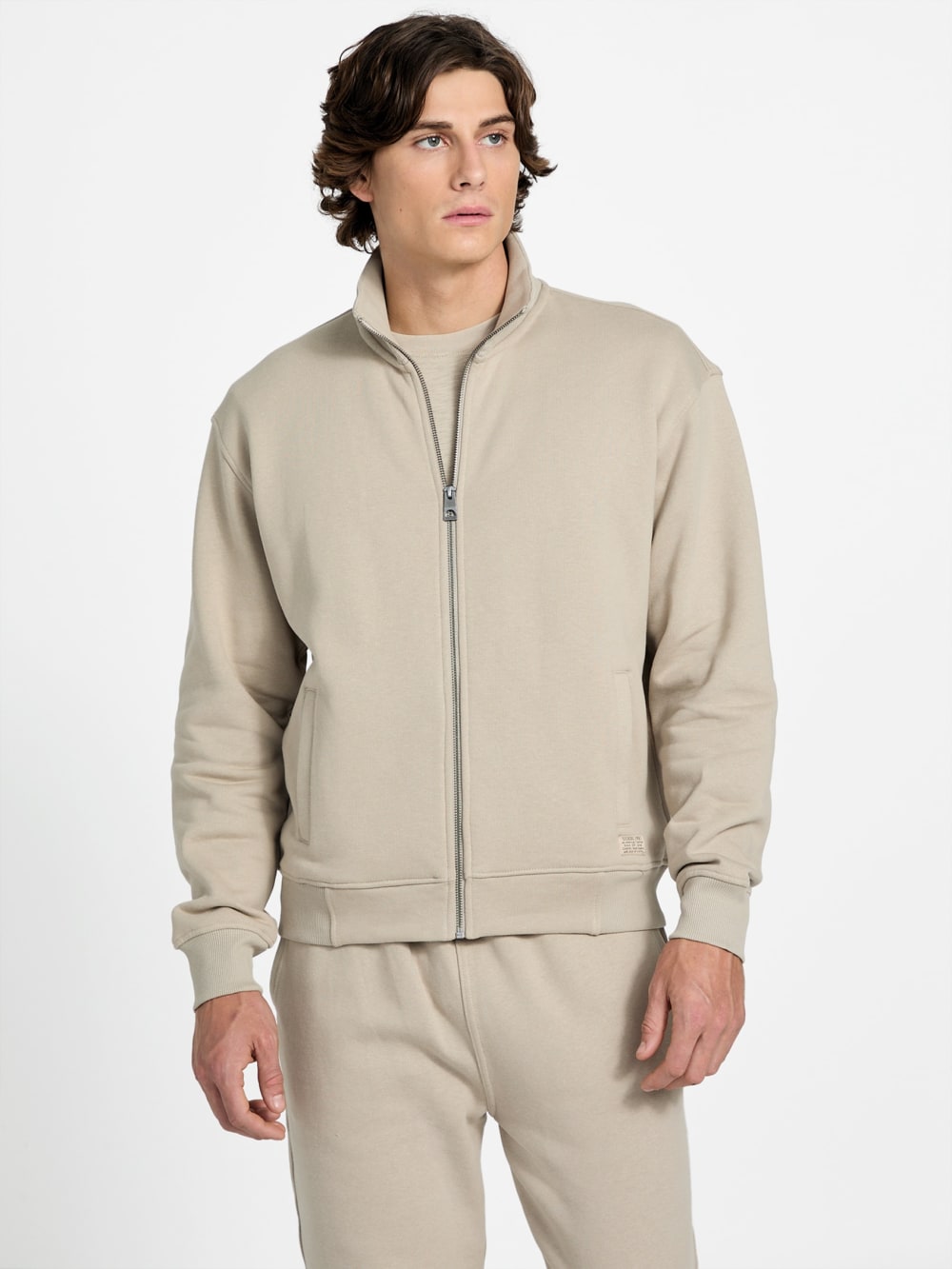 Eco 1981 Label Mock Neck Jacket - Guess
