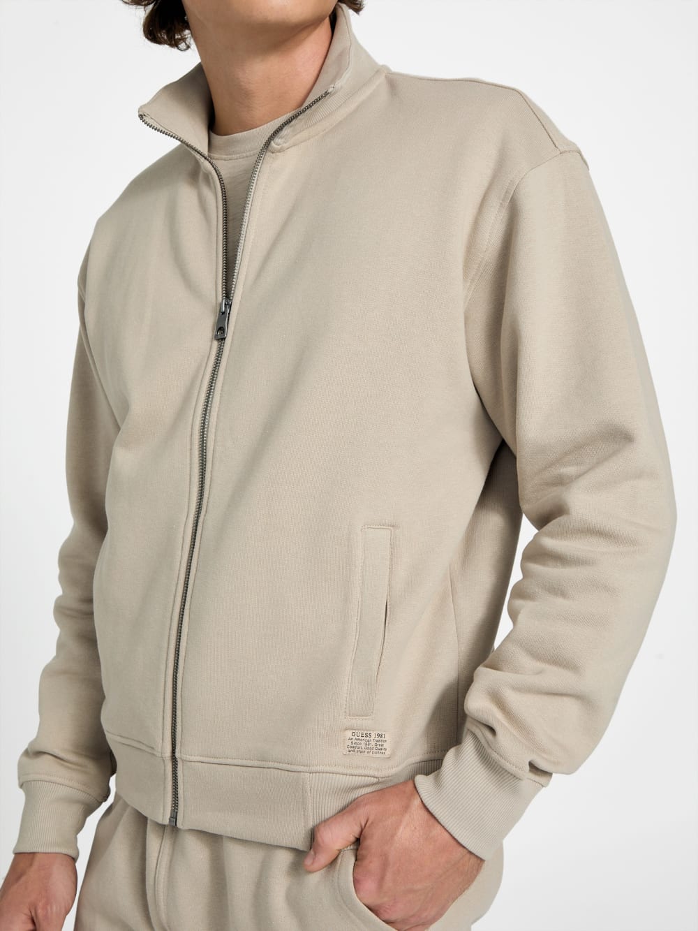 Eco 1981 Label Mock Neck Jacket - Guess
