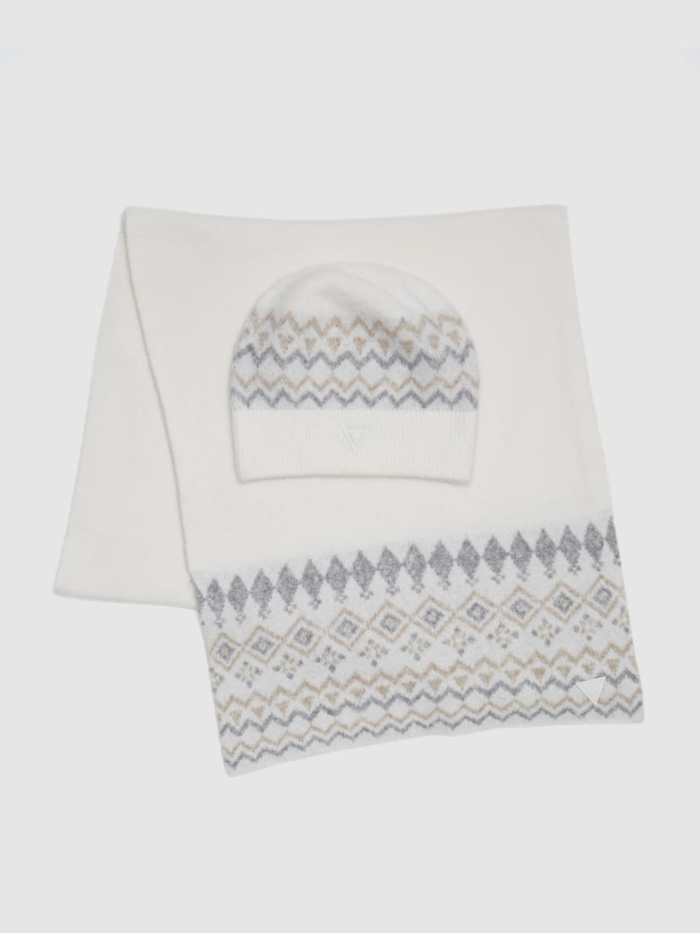 Jacquard Beanie & Scarf Set - Guess