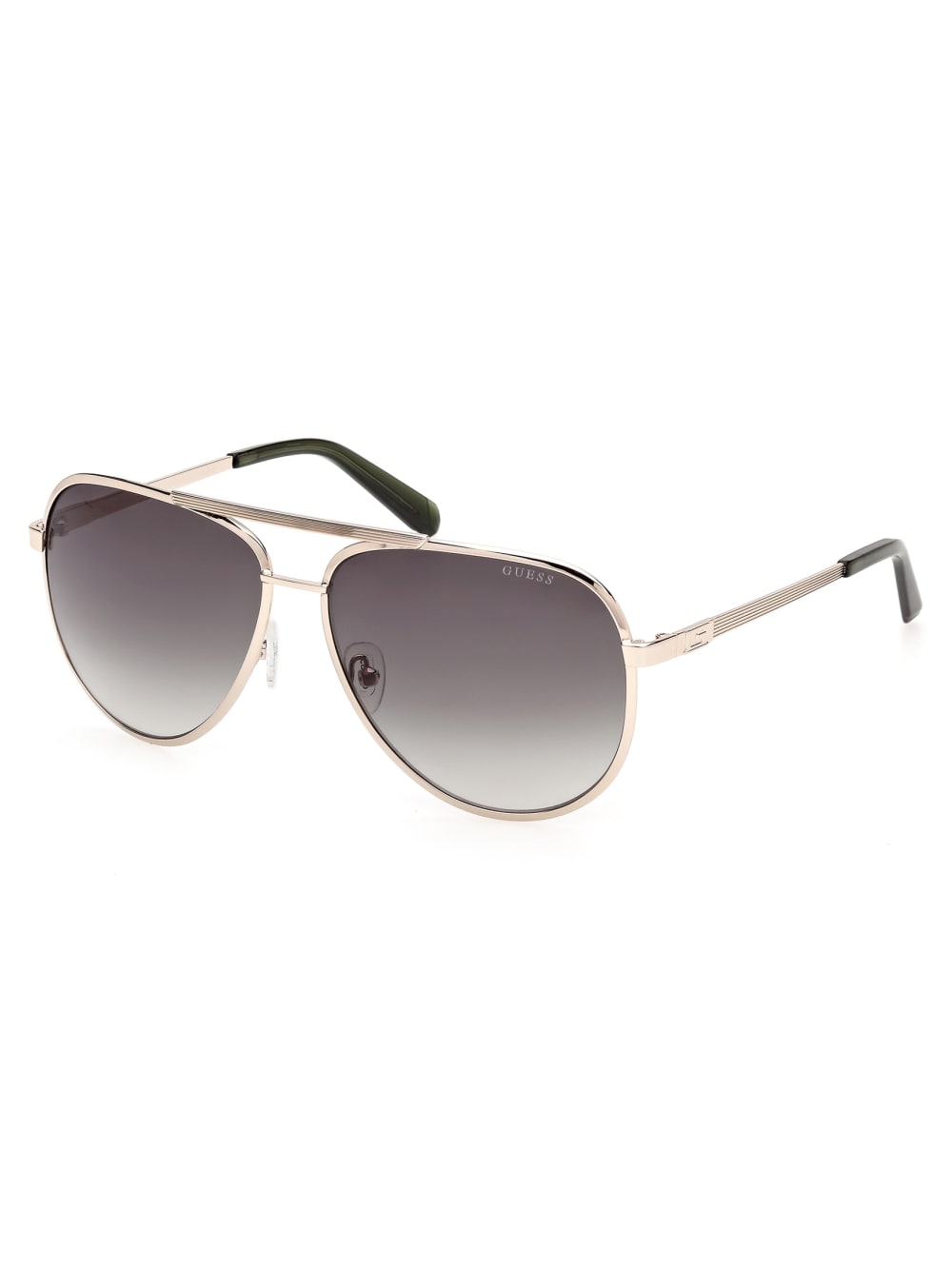 Aviator Striped Metal Sunglasses - Guess
