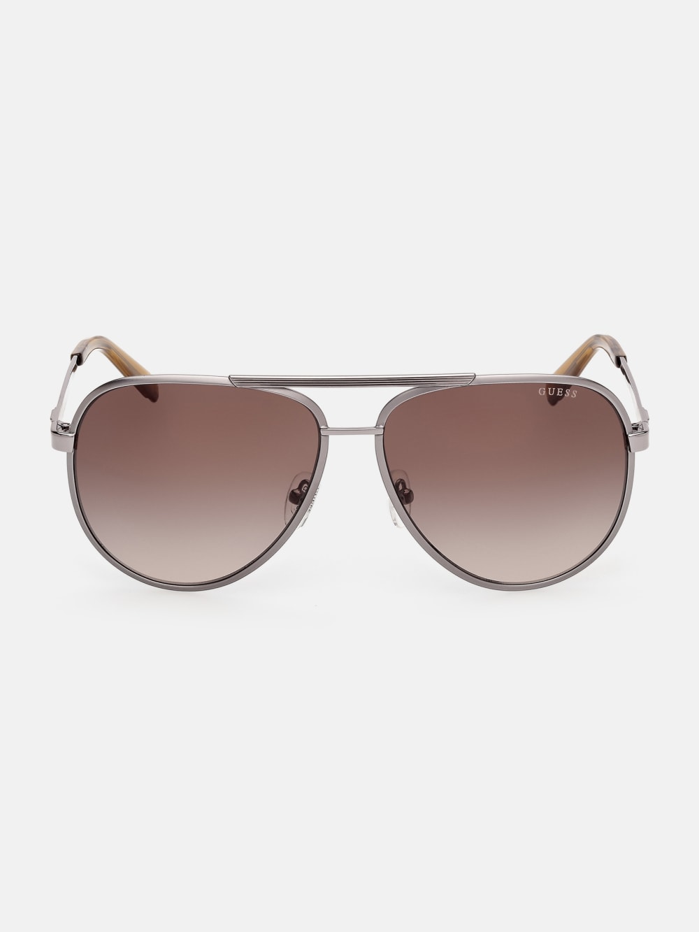 Aviator Striped Metal Sunglasses - Guess