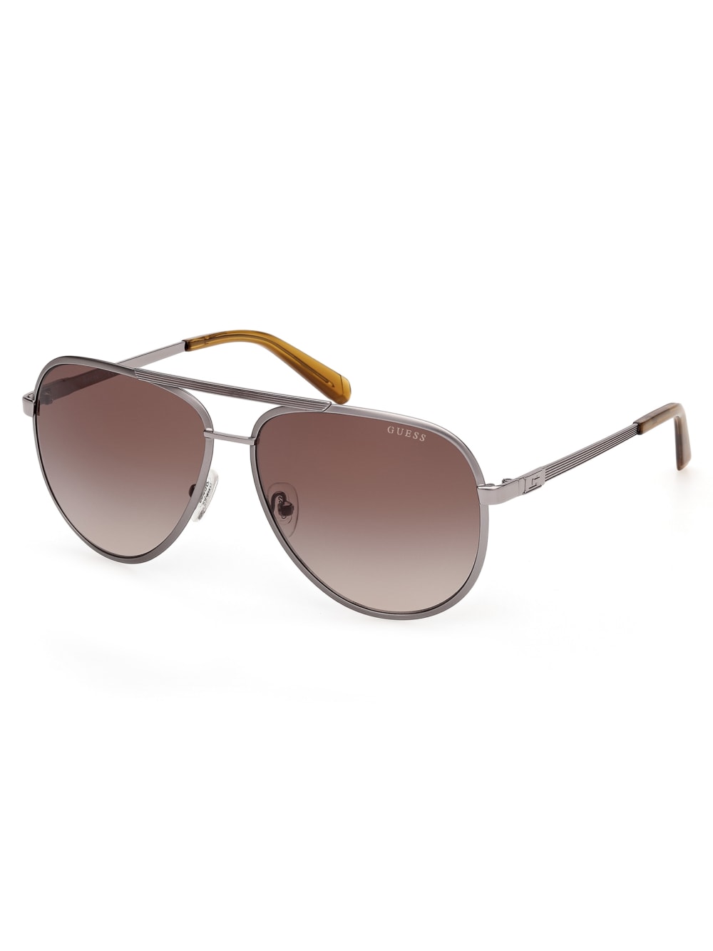 Aviator Striped Metal Sunglasses - Guess