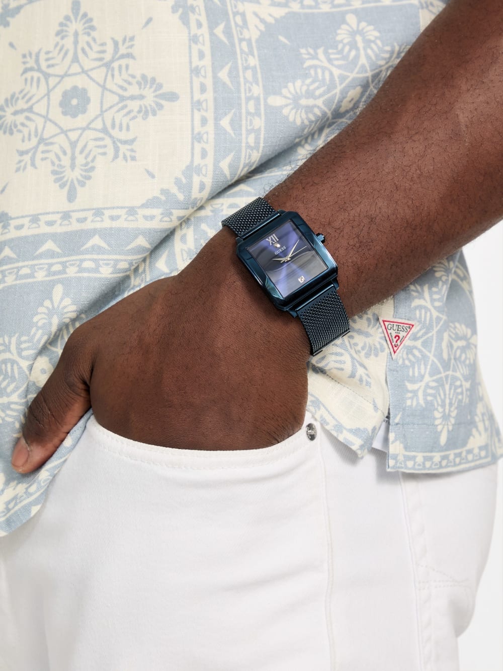 Blue Mesh Analog Watch - Guess