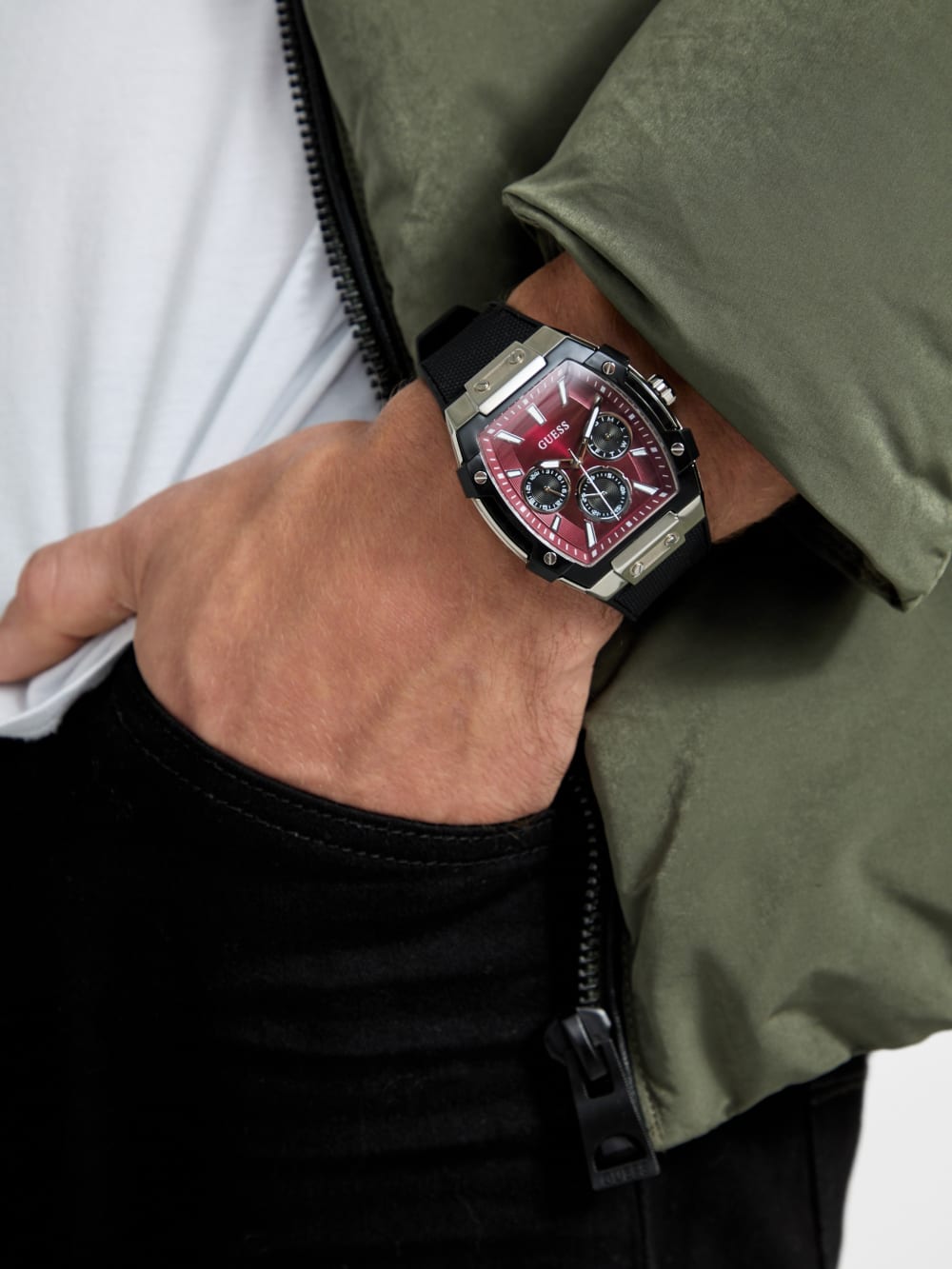 Silicone multi-function watch 44 mm - Guess