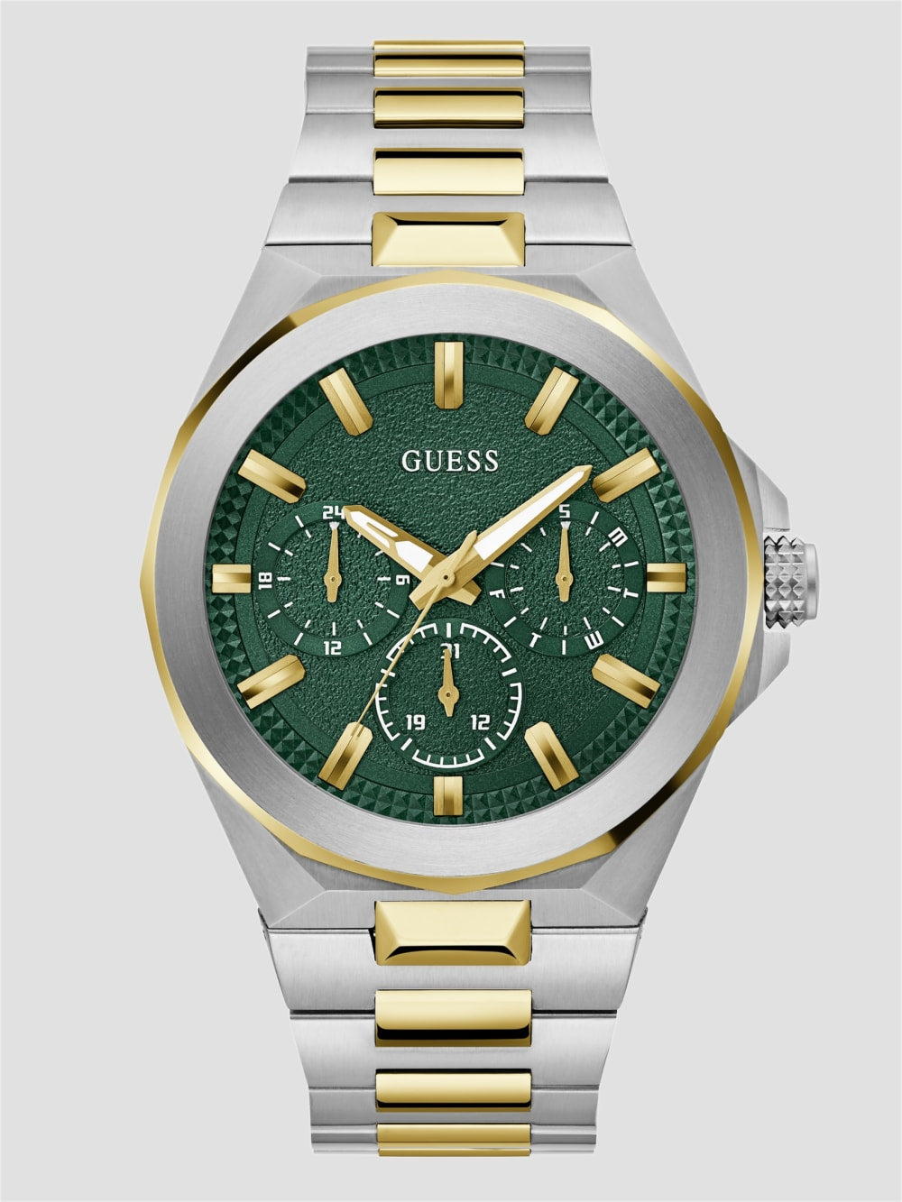 Multi-Tone and Green Multifunction Watch - Guess