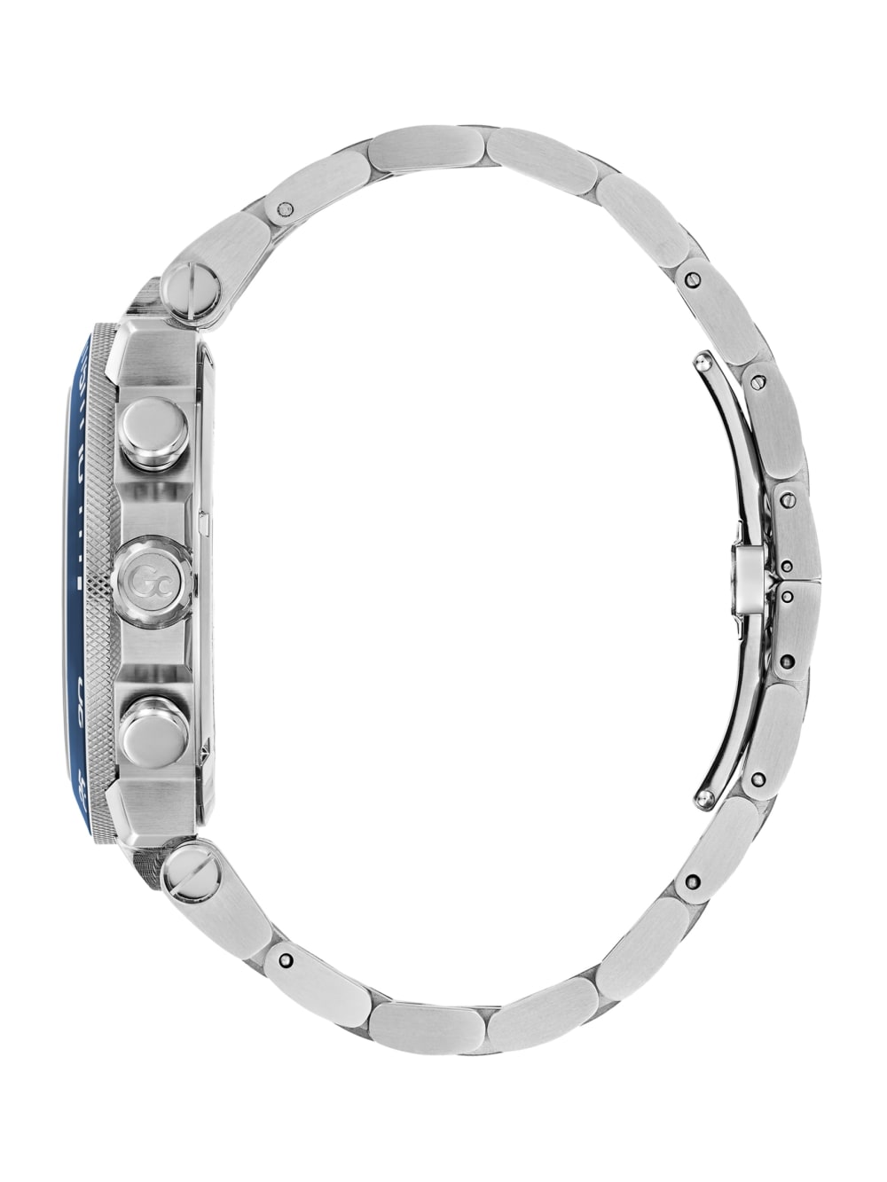 Silver-Tone and Blue Chronograph Sport Watch - Guess