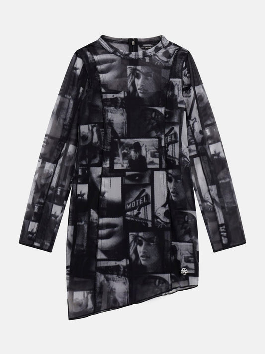 Printed Mesh Dress (7-16) - Guess
