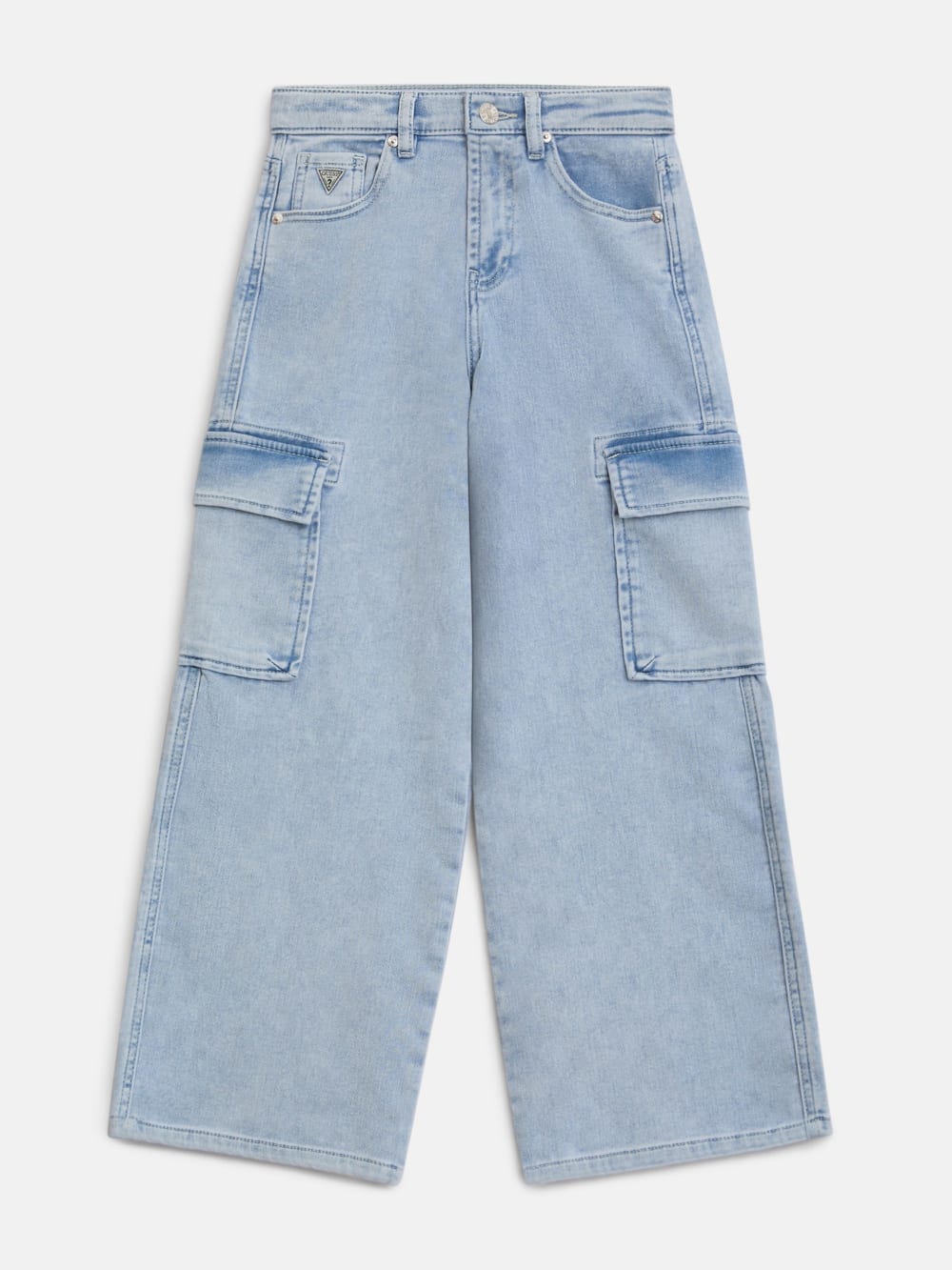 Angelique Wide-Leg Cargo Jeans (7-16) - Guess