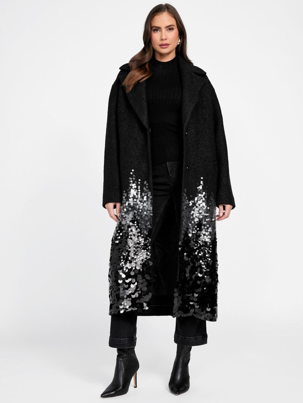 Vicky Sequin Knit Coat - Guess