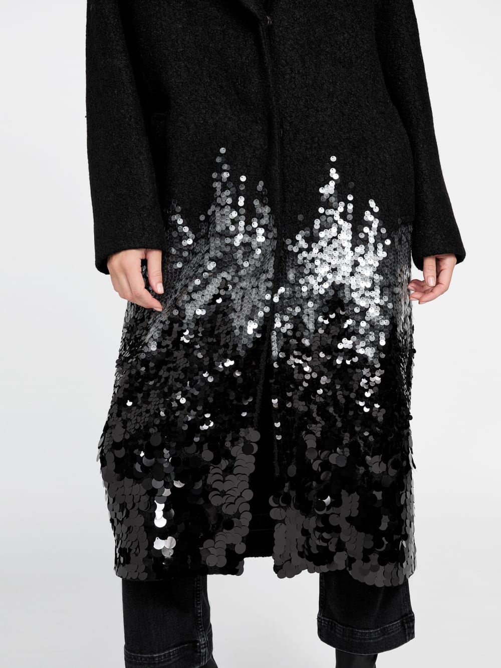 Vicky Sequin Knit Coat - Guess