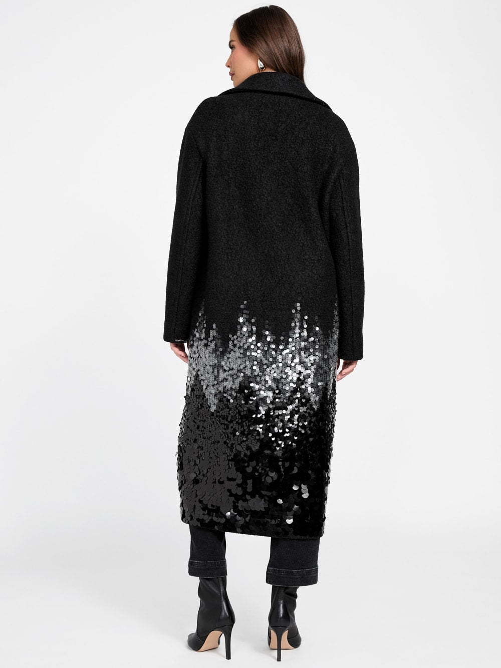 Vicky Sequin Knit Coat - Guess