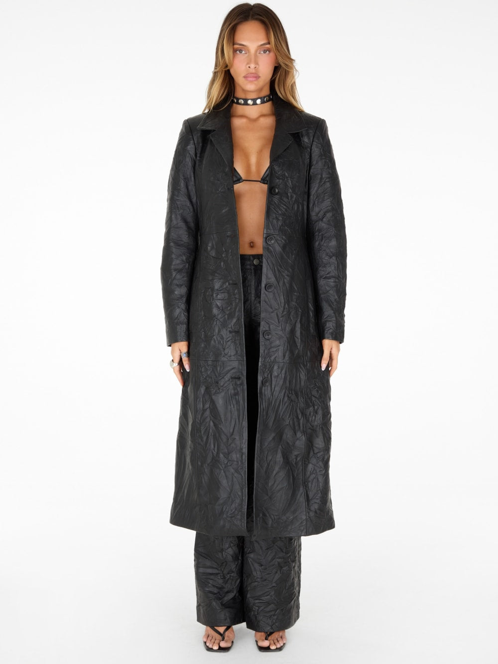 lamb leather coat - Guess
