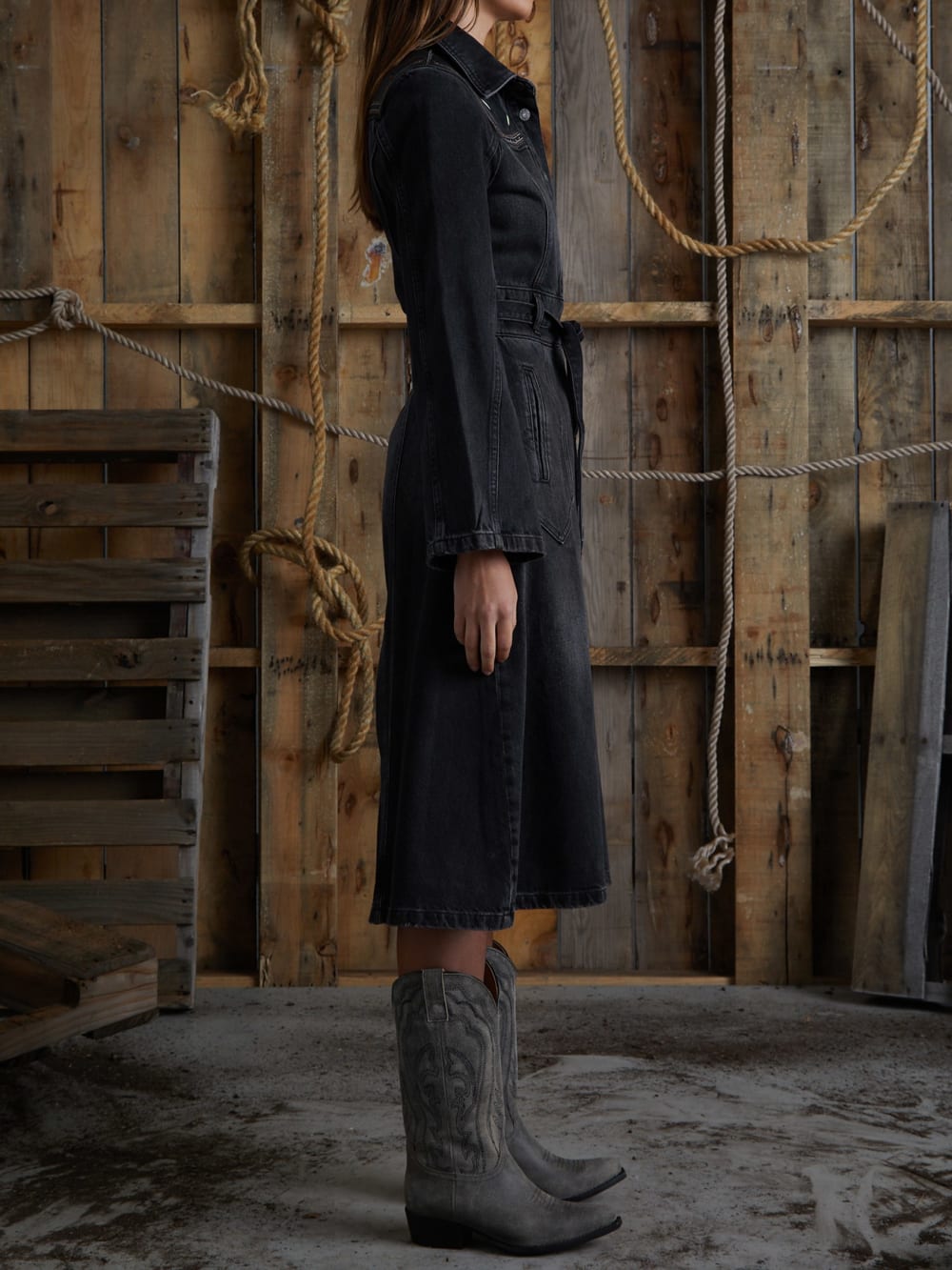 long denim coat - Guess