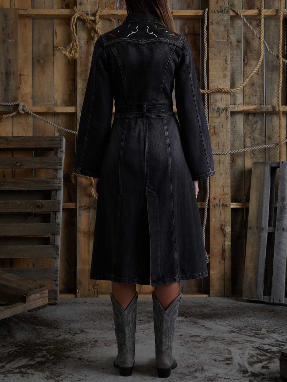 long denim coat - Guess