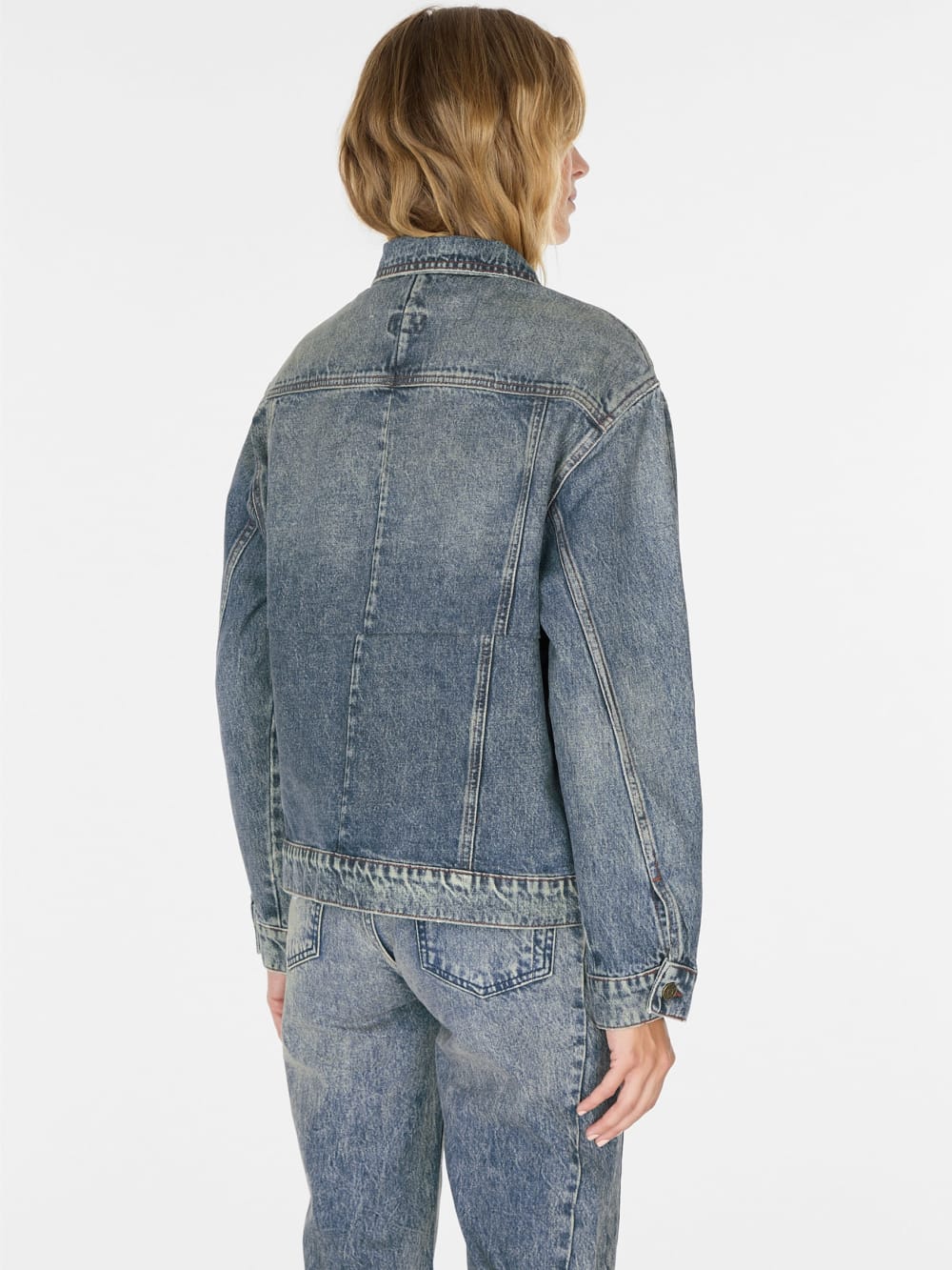 oversized pieced denim jacket - Guess