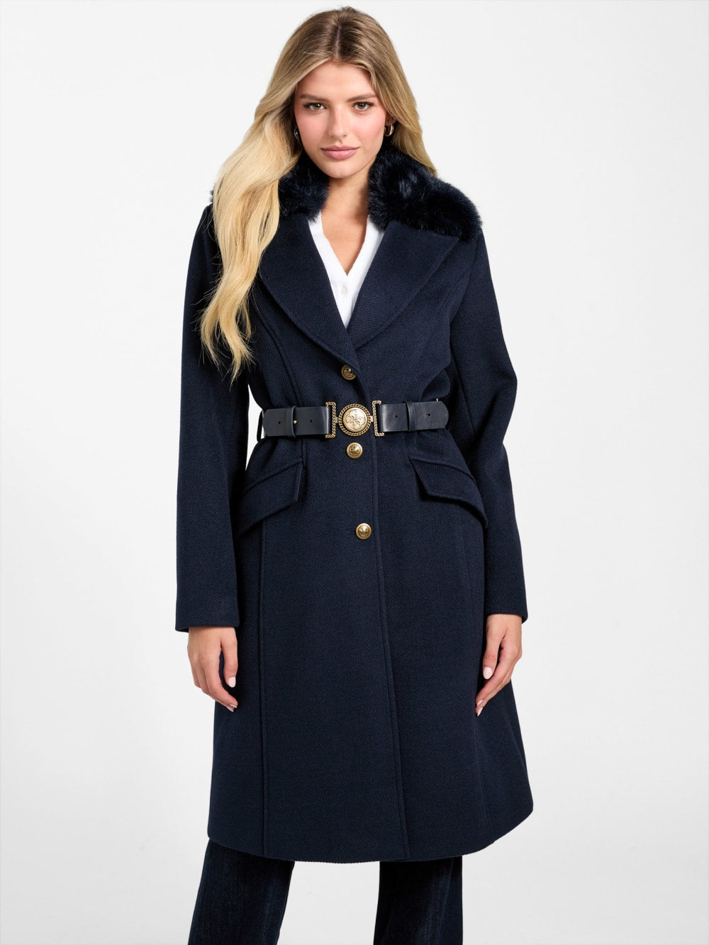 Eco Patrice Belted Coat - Guess