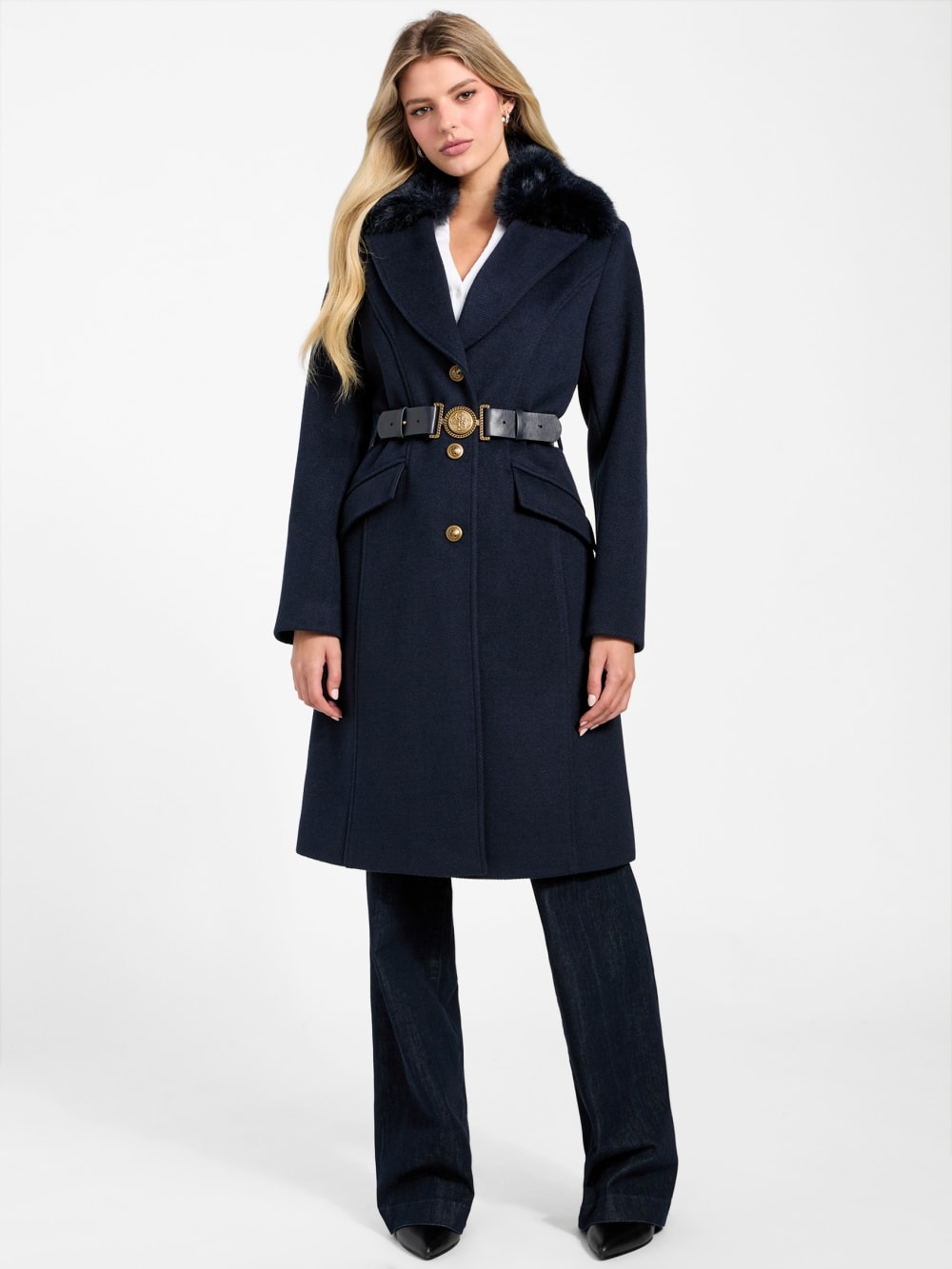 Eco Patrice Belted Coat - Guess