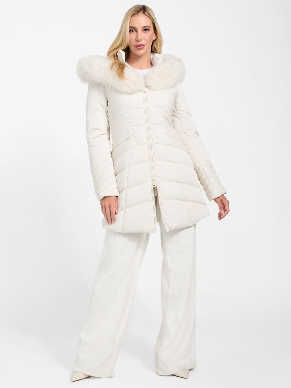 Oxana Hooded Puffer Coat - Guess