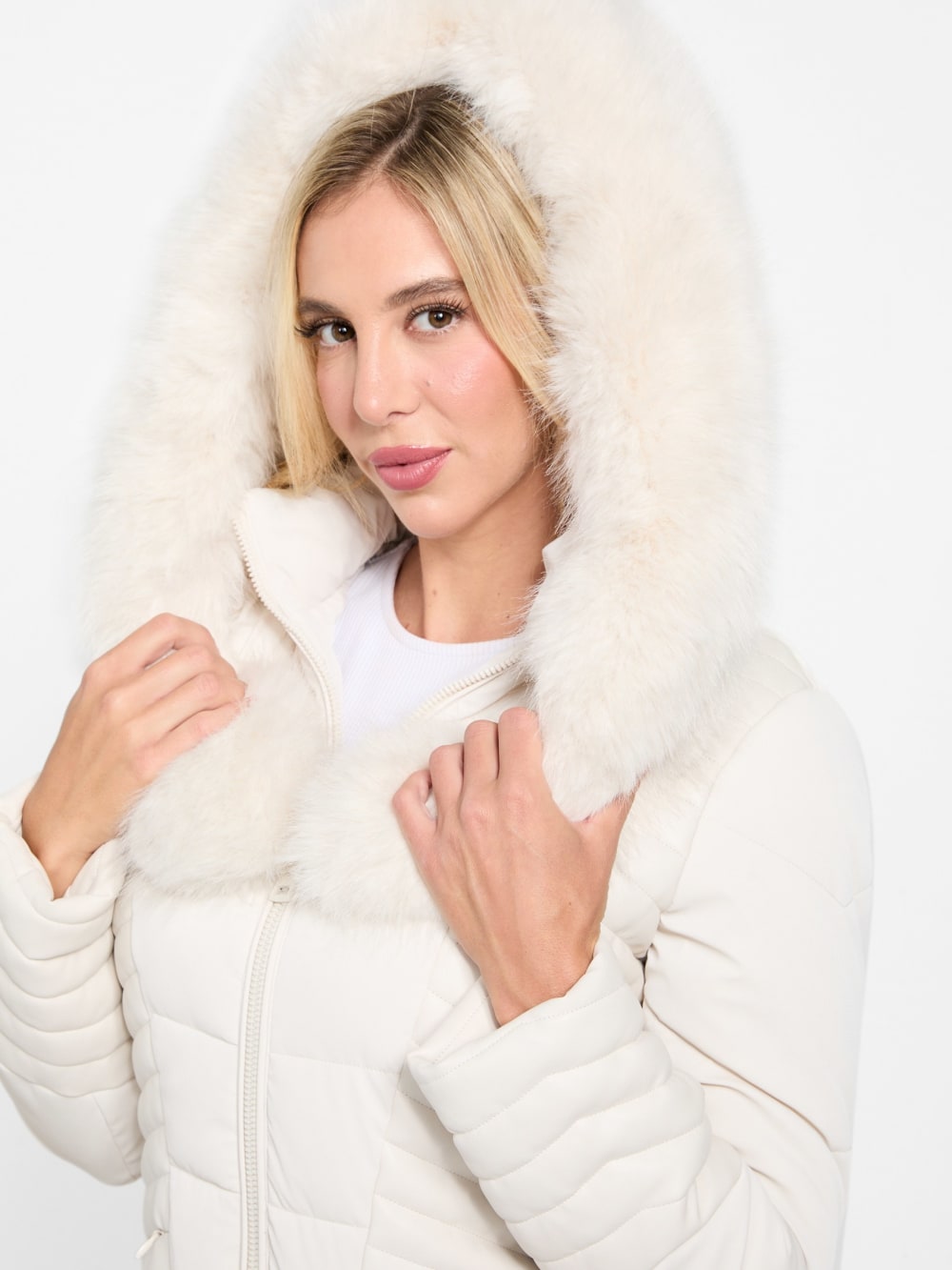Oxana Hooded Puffer Coat - Guess