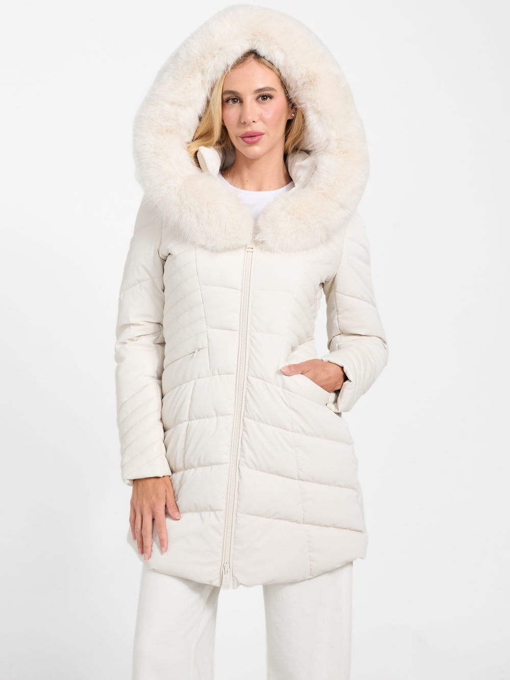 Oxana Hooded Puffer Coat - Guess
