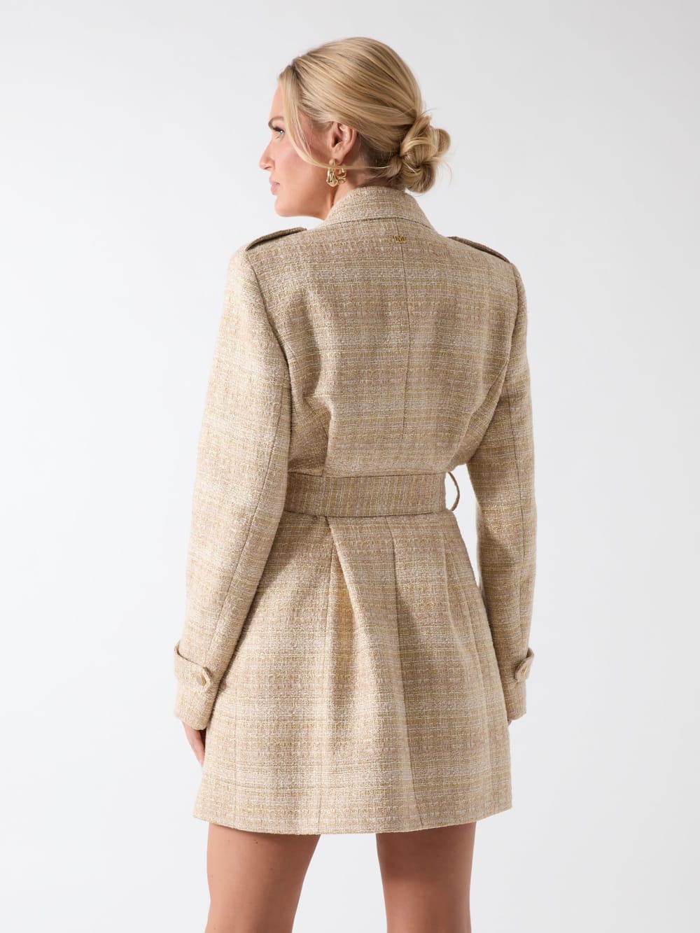 Eco Mariah Sparkling Tweed Coat - Guess