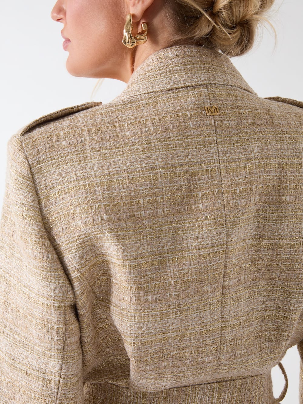 Eco Mariah Sparkling Tweed Coat - Guess